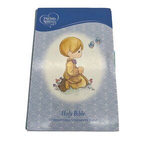 Precious Moments Holy Bible ICB 2010 Blue Illustrated Children’s Edition